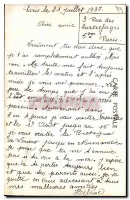 Paris — No Jardim das Tuileries — O Bassin — J.II. — Verso