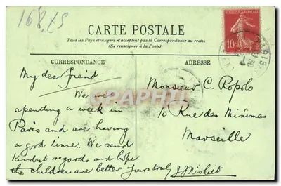 Paryż — Arc de Triomphe — LL. — N°10 — Rewers