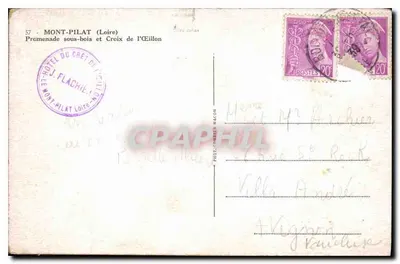 Mont-Pilat — Caminhada na floresta e Cruz de l'Éillon — Combier — Verso