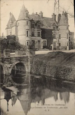 Zamek Tourlaveille — Okolice Cherbourgu, południowy bok — G. F. — n°11