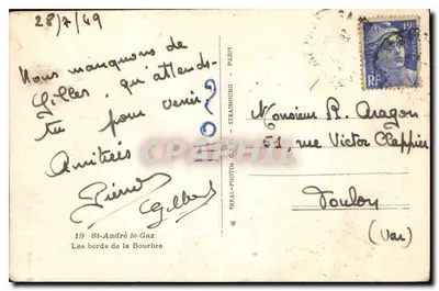 As margens da Bourbre — St-André-le-Gaz — editor REAL-PHOTO-CARP — Verso