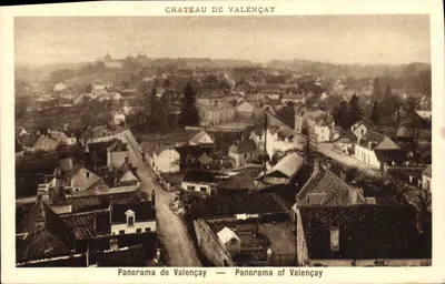 Castelo de Valençay — Panorama de Valençay — Imp. Braine, Paris