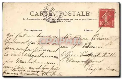 MENDE - Interior da Catedral, o Coro — Editor não identificado, n° de série 190 — Verso