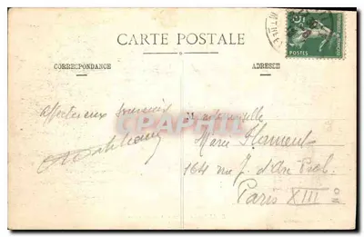 Lunéville — O Castelo e os Bosques — R. Bastian, lib.édit. Lunéville — Verso