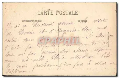 LYON — O Parque da Cabeça de Ouro — O Lago e o Ponte Coberta — Selecta — Verso