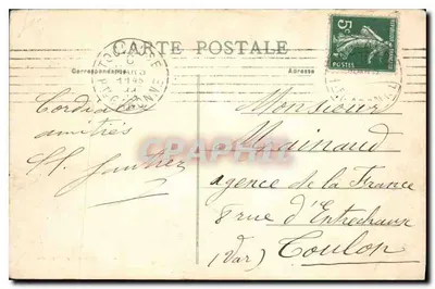 Toulouse — Carrefour des Boulevards et Rue Alsace — C.F. Adams Cie, Toulouse — Verso