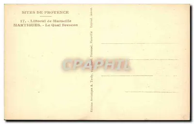 Martigues — O Quai Breacon — Edição Artística A. Tardy — Verso