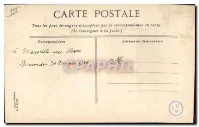 Marselha — Farol da Joliette — editor L.V. & Ch. — Verso
