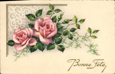Rosas — cartão de vœux — M.D. Paris, n° 4001