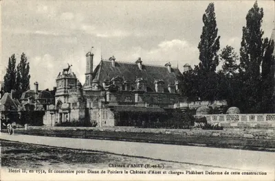 Castelo de Anet (E-et-L) — Henri II construiu para Diane de Poitiers em 1552, sob a direção de Philibert Delorme — texto impresso no verso