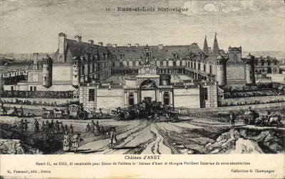 Castelo d'Anet — Eure-et-Loir histórico — G. Foucault, edição Dreux