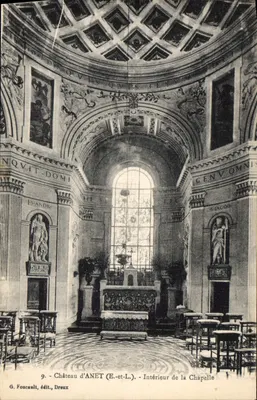 Castelo de Anet (E.-et-L.) — Interior da Capela — G. Foucault, editor, Dreux