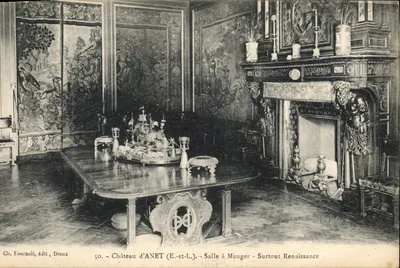 Castelo de ANET (E-et-L.) - Sala de Jantar - Surtout Renascentista
