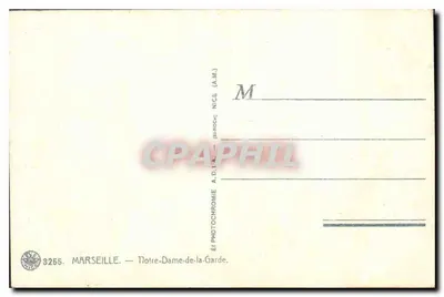 Marsiglia — Basilica di Notre-Dame-de-la-Garde — editore A.D.I.A. (A.M.) — Verso