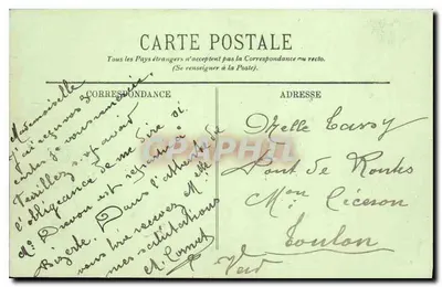 Reims — A Fonte Subé e a Praça Drouet d'Erlon — L.L. Michaud, edição Reims — Verso