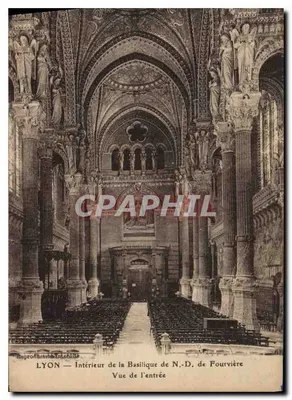 LYON — Interior da Basílica de N.-D. de Fourvière — Vista da entrada