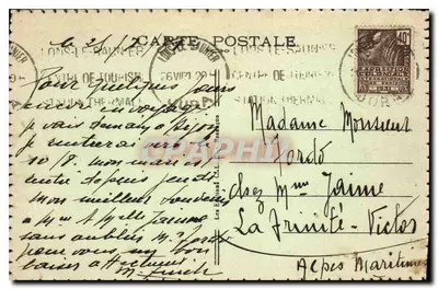 LONS-le-SAUNIER (Jura) — A Prefeitura — Editor: Edições de Lons-le-Saunier, n° 21803 — Verso