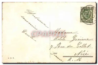 Páscoa — ovo gigante estourado com flores e galinhas — editor A.D.T. — Verso