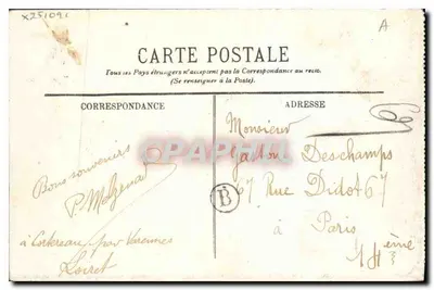 Statua Mirabeau w Montargis — wydawca nieznany, numer seryjny 48 — Rewers