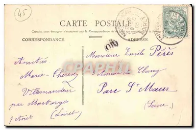 Montargis — Katedra św. Małgorzaty — Wydawca nieznany, numer serii nie widoczny — Rewers