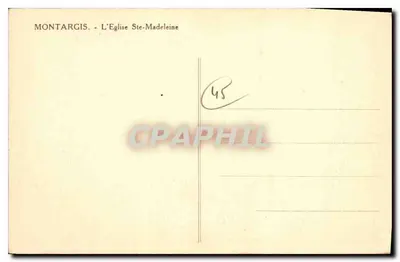Montargis - La Iglesia de Santa Margarita — C.F. M. n°45 — Reverso
