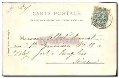 Montargis — Hôtel-de-ville — widok budynku z ogródkiem — Librairie Veuve Bégault, Montargis — Rewers