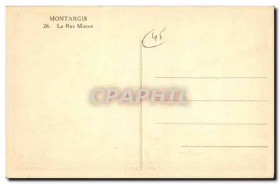 Montargis — A Rua Mircou — C.F. M. — Verso