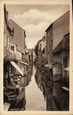 Montargis — Casas sobre a Água — Rua do Pont-Neuf — Cie des Arts Photographiques, Paris