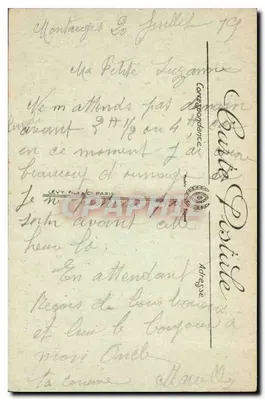 Montargis — La Forêt — LL. — Edición J. G. — Reverso