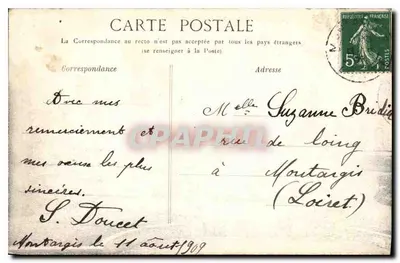 Montargis — Hôtel-de-Ville — Wydawca nie widoczny, numer serii nieczytelny — Rewers
