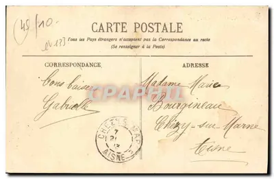 Montargis - Widok na kościoł — C.F. M. n°14 — Rewers