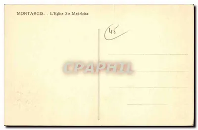 Montargis - La Iglesia de Santa Magdalena — C.F. M — Reverso
