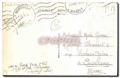 Montargis — O Castelo e o Canal — Edição G. Hure, n°7 — Verso