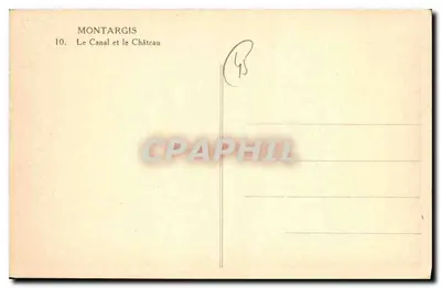 Montargis — Kanał i Zamek — C.F. M. — Rewers