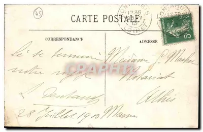 Montargis — Rue du Loing, Katedra i Zamek — LL — Rewers