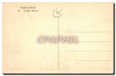 Montargis — A Rue Mircou — C.F. M — Verso