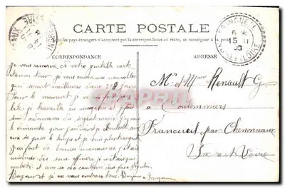 Montargis (Loiret) — Visão do Jardim do Pâtis — editor J. Comp. n° 108 — Verso