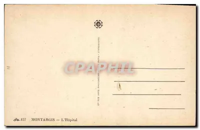 Montargis — Szpital — CM des Artes Photomécaniques, Paryż — Rewers