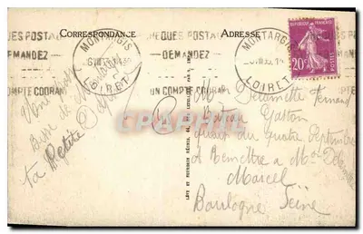 Montargis — A Passarela das Cachoeiras — LL — Verso