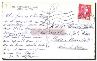 O Hôtel de Ville de Montargis — Edição MAGE — n°313 — Verso