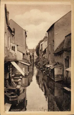 Montargis — Casas sobre a Água — Rue du Pont-Neuf — Cie des Arts Photographiques, Paris