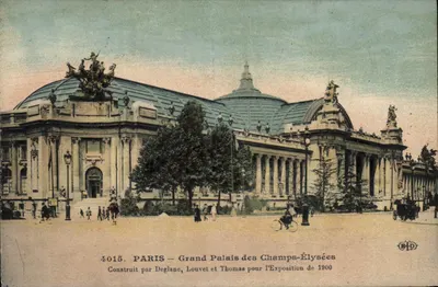 Bilhete postal antigo Paris Grand Palais des Champs Elisees