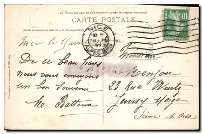 Nizza - Promenade des Anglais e Jetée Promenade — Edizione Gilatto, n°25 — Verso