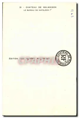 Escritório de Napoleão I — Castelo de Malmaison — Edição dos Museus Nacionais n°31 — Verso