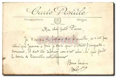 Le Havre — Le Trouville saliendo de los muelles — Lt. — n° 789 — Reverso