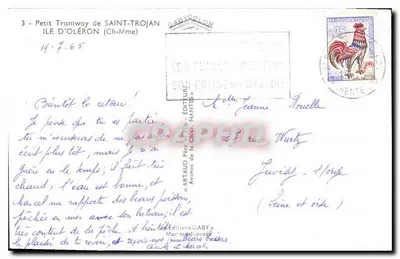 Mały tramwaj w Saint-Trojan — Wyspa Oléron — Wydawnictwo Gaby — Rewers