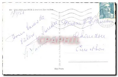 Villers-sur-Mer — attraverso le rocce — Réal-Photo — Verso