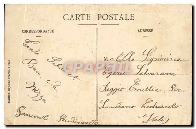 NICE. - Platforma zamku i widok panoramiczny — Wydawnictwo Baylone Frères, Nice, nr 524 — Rewers