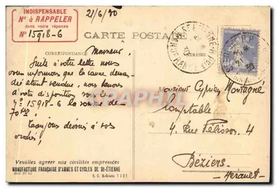 Manufacture Française d'Armes et Cycles de Saint-Étienne — Tours automatiques à décoller — Achterkant