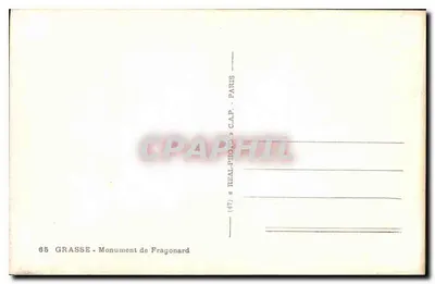 Monument Fragonarda — Grasse — wydawca C.A.P. — Rewers